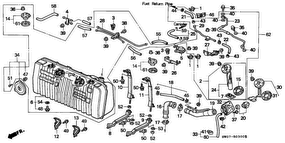 honda B__0300 ТОПЛИВНЫЙ БАК (-