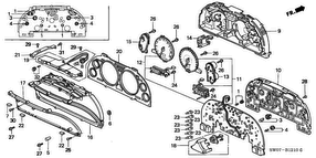 honda B__1210 КОМБИНИРОВАННЫЙ УКАЗАТЕЛЬ (COMPONENTS)