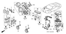 honda B__1300 БЛОК УПРАВЛЕНИЯ (ENGINE ROOM) (LH)