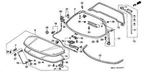 honda B__5500 REAR HATCH/ENGINE MAINTENANCE LID (NSX)