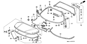honda B__5500 REAR HATCH/ENGINE MAINTENANCE LID (NSX)