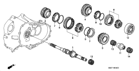 honda M__0400 ГЛАВНЫЙ ВАЛ (3.0L)