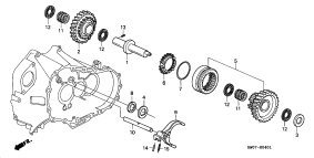 honda M__0401 ОСЬ ШЕСТЕРНИ ЗАДНЕГО ХОДА (3.0L)