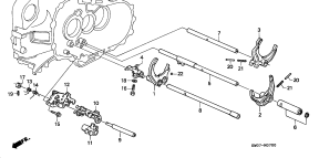 honda M__0700 SHIFT FORK/FORK SHAFT (3.0L)