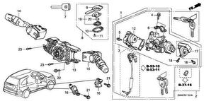 honda B__1101 КОМБИНИРОВАННЫЙ ПЕРЕКЛЮЧАТЕЛЬ (RH)