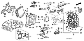 honda B__1311 БЛОК УПРАВЛЕНИЯ (CABIN) (RH) (1)