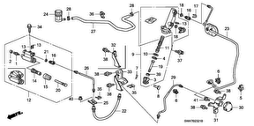 honda B__2321 ГЛАВНЫЙ ЦИЛИНДР СЦЕПЛЕНИЯ (2.0L) (2.4L) (RH)
