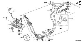 honda B__3400 РЫЧАГ ПЕРЕКЛЮЧЕНИЯ ПЕРЕДАЧ (2.0L) (2.4L)