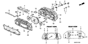 honda B__1210 COMBINATION METER COMPONENTS (95/ 96/ 97)
