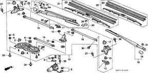 honda B__1400 FRONT WINDSHIELD WIPER (LH)