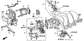 honda E__0100 ПАТРУБОК ДРОССЕЛЬНОЙ ЗАСЛОНКИ
