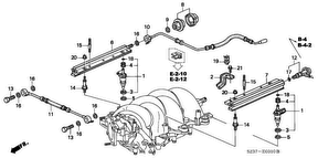 honda E__0310 ТОПЛИВНЫЙ ИНЖЕКТОР (LH)