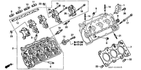 honda E__1000 ГОЛОВКА БЛОКА ЦИЛИНДРОВ (LEFT)