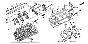 honda E__1001 ГОЛОВКА БЛОКА ЦИЛИНДРОВ (RIGHT)