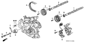 honda E__1100 РАСПРЕДЕЛИТЕЛЬНЫЙ ВАЛ/ РЕМЕНЬ ГРМ