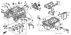 honda E__1400 БЛОК ЦИЛИНДРОВ/ МАСЛЯНЫЙ КАРТЕР