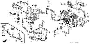 honda E__1510 ШЛАНГ ОХЛАЖДАЮЩЕЙ ЖИДКОСТИ