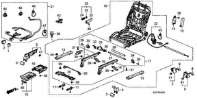 honda B__4021 FRONT SEAT COMPONENTS (R.) (POWER)