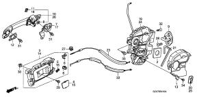 honda B__5410 REAR DOOR LOCKS/ OUTER HAN DLE