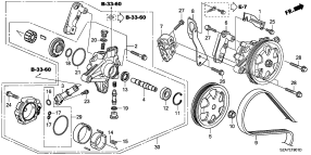 honda E__1901 НАСОС ГИДРОУСИЛИТЕЛЯ/ BRACK ET (