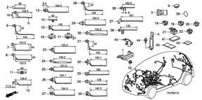 honda B__0710 HARNESS BAND/BRACKET (LH)