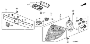 honda B__0901 TAILLIGHT/LICENSE LIGHT (2)