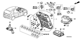 honda B__1310 БЛОК УПРАВЛЕНИЯ (CABIN) (1) (LH)