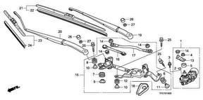 honda B__1400 FRONT WINDSHIELD WIPER (LH)