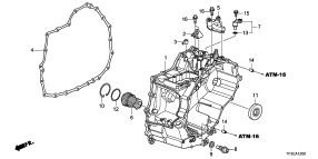 honda ATM1200 КОРПУС ТРАНСМИССИИ (CVT)