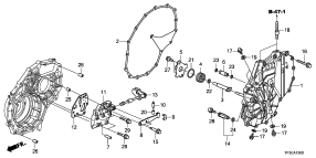 honda ATM1300 L. SIDE COVER (CVT)