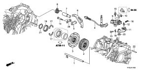 honda ATM1400 CONTROL SHAFT (CVT)