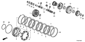 honda ATM1500 FORWARD CLUTCH (CVT)