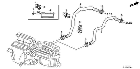 honda B__1730 ШЛАНГ ОХЛАЖДАЮЩЕЙ ЖИДКОСТИ (2.0L) (LH)