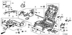 honda B__4022 FRONT SEAT COMPONENTS (R.) (FULL POWER SEAT) (1)