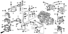 honda B__4701 ENGINE MOUNTS (2.0L) (AT)