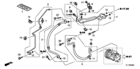 honda B__6000 КОНДИЦИОНЕР (HOSES/PIPES) (2.0L) (LH)