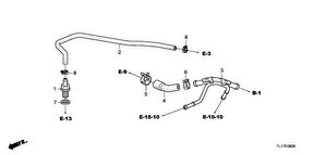 honda E__0800 ВОЗДУХООТВОДНАЯ ТРУБА (2.0L)