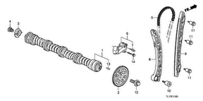 honda E__1100 CAMSHAFT/CAM CHAIN (2.0L)