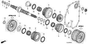 honda ATM0610 SECONDARY SHAFT