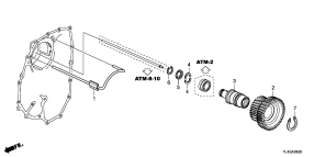 honda ATM0620 IDLE SHAFT