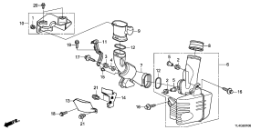 honda B__0106 RESONATOR CHAMBER (2.4L)