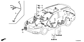 honda B__0704 WIRE HARNESS (3) (LH)