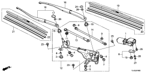 honda B__1400 FRONT WINDSHIELD WIPER (LH )