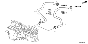 honda B__1732 ШЛАНГ ОХЛАЖДАЮЩЕЙ ЖИДКОСТИ (2.4L) (LH)