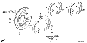honda B__1920 PARKING BRAKE SHOE