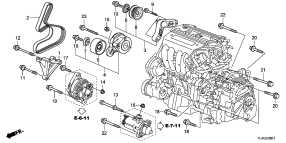 honda E__0601 ПОДВЕСКА ДВИГАТЕЛЯ (2 .4L)