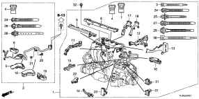 honda E__0701 ENGINE WIRE HARNESS (2.4L)