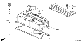honda E__0901 КРЫШКА ГОЛОВКИ ЦИЛИНДРА (2.4L)