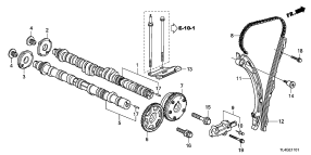 honda E__1101 РАСПРЕДЕЛИТЕЛЬНЫЙ ВАЛ/ CAM CHAIN (2.4L)