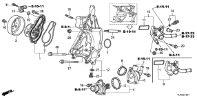 honda E__1501 ВОДЯНОЙ НАСОС (2.4L)
